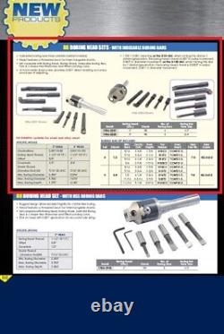 Indexable Tool Set With 2 Boring Head, R8 Shank & 4 Boring Bars (1906-0201)