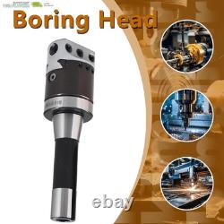 Kimllier 9Pcs 2 Inch Boring Head R8 1/2 Inch Shank Boring Bar Set Carbide Tipped