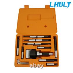 LABLT 3 Boring Head With R8 Shank and 12Pack 3/4 Carbide Boring Bar Set