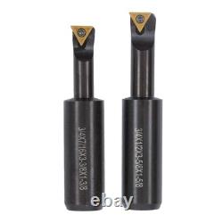 LABLT 7/16×20UNF 3/4 Boring Bar 3 Boring Head 10× R8 Shank Indexable Tipped