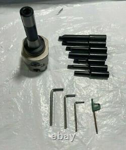 MISSING 1 Bar HHIP 1001-0205 Indexable Tool Set with 3 Boring Head R8 Shank