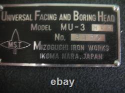 MOORE MIZOGUCHI BORING FACING HEAD MU3 WithACC + CASE MOORE JIG BORER SHANK UPA/3