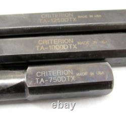 NICE! CRITERION 3/4 BORING HEAD with 3/4 SHANK & 3 CRITERION BORING BARS #203D