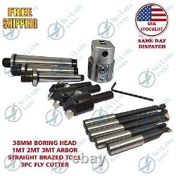 New Boring Head Kit 38mm Boring Head 1mt 2mt 3mt With Tools For Milling Machines