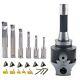 New R8 3inch Boring Head Set With 6 Indexable Boring Bar And 6 Carbide Inserts