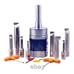 New R8 4inch Boring Head With 8pcs 18mm Carbide Inserts 2084 Set USA Sell