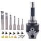 R8 Boring Head 2inch And 1/2 Shank Bar 6pcs Set Inserts R8-2inch