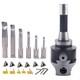 R8 Boring Head 2inch And 1/2 Shank Bar 6pcs Set Inserts R8-2inch