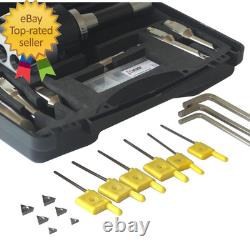 R8 Boring Head 2Inch and 1/2 Shank Boring Bar 6Pcs Set (Inserts Included) 1/2