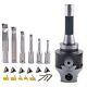 R8 Boring Head 2inch And 1/2 Shank Boring Bar 6pcs Set (inserts Included) 1/2
