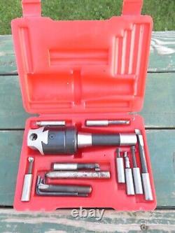 R8 Shank Boring Head & Extra Tooling, Boring Bars with Storage Case