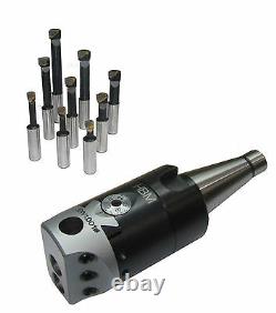 Rdgtools 2 Boring Head Kit 30 Int Taper Shank With 9pc 1/2 Tools Milling