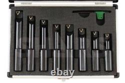 SHARS 3 Boring Head + R8 Shank + 8pcs 3/4 Boring Bar Set TCMT & Certificate M