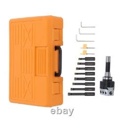 Shank R8 10Pcs 3/4 Boring Bar Set 7/16×20UNF Boring Head Sets Indexable Tipped