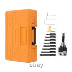 Shank R8 10Pcs 3/4 Boring Bar Set 7/16×20UNF Boring Head Sets Indexable Tipped