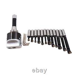 T1003 3 Boring Head R8 Shank 3/4 Carbide Boring Bar Set 12pcs Combo Milling