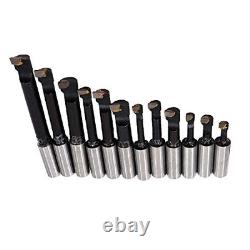 T1003 3 Boring Head R8 Shank 3/4 Carbide Boring Bar Set 12pcs Combo Milling