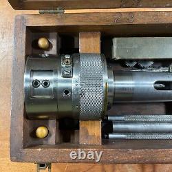 The Precision Tool Co Universal Tool / Boring Head #5 Morse Taper Shank Wood Box