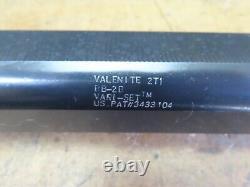 Valenite Vari-set adjustable boring bar 2T1 BB-2B head EBN-2B & EZ set cartridge