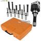 Wflnhb 12pcs Set 3 Boring Head R8 Shank 3/4 Carbide Boring Bar Set For Bridgepor
