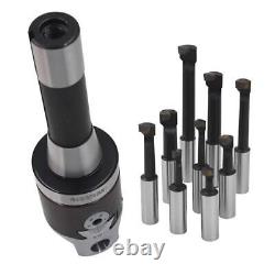 WFLNHB 2 Inch Boring Head R8 Shank 9pcs 1/2 Carbide Bar Set